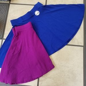 NWT Victoria's Secret PINK XS - 2 High Waist Skirts 1 Navy 1 Mulbe…